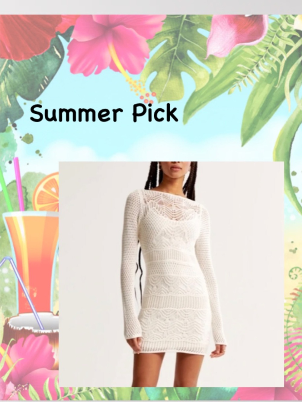 NWT Abercrombie & Fitch Crochet-Style Mini Dress/Size Large